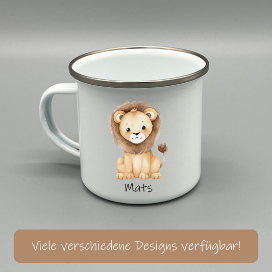 Kinder - Tasse Emaille Tiere