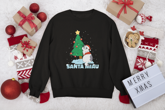 Katze Santa Miau Christmas Sweater